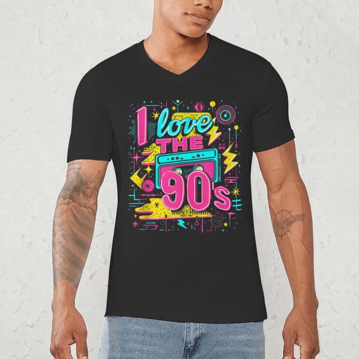 I Love The 90'S 90s Nostalgia Men's V-Neck T-Shirt I Love The 90'S 90s Nostalgia Men's V-Neck T-Shirt