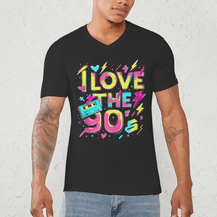 I Love The 90'S 90s Retro Nostalgia Men's V-Neck T-Shirt