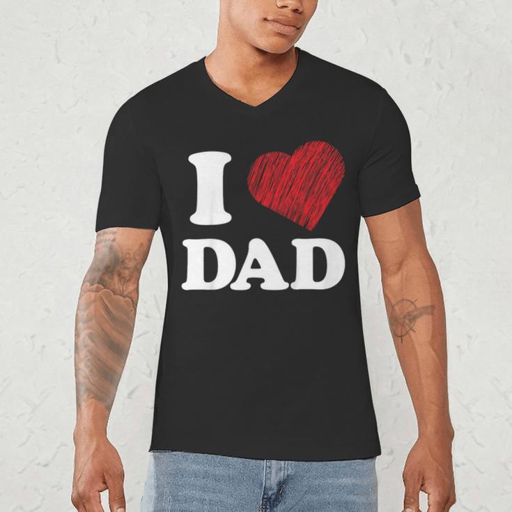 I Love Dad Men's V-Neck T-Shirt