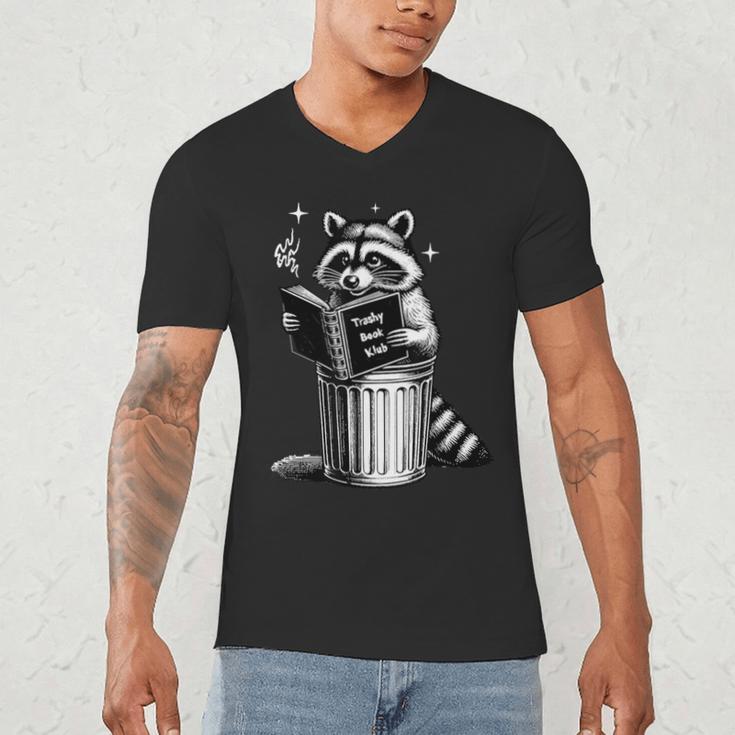 I Love Trashy Book Club Raccoon No Shelf Control Weirdcore Men's V-Neck T-Shirt