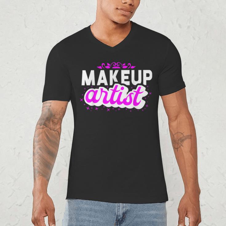Makeup Artist Beauty Cosmetologist Graduation T-Shirt Men's V-Neck T-Shirt