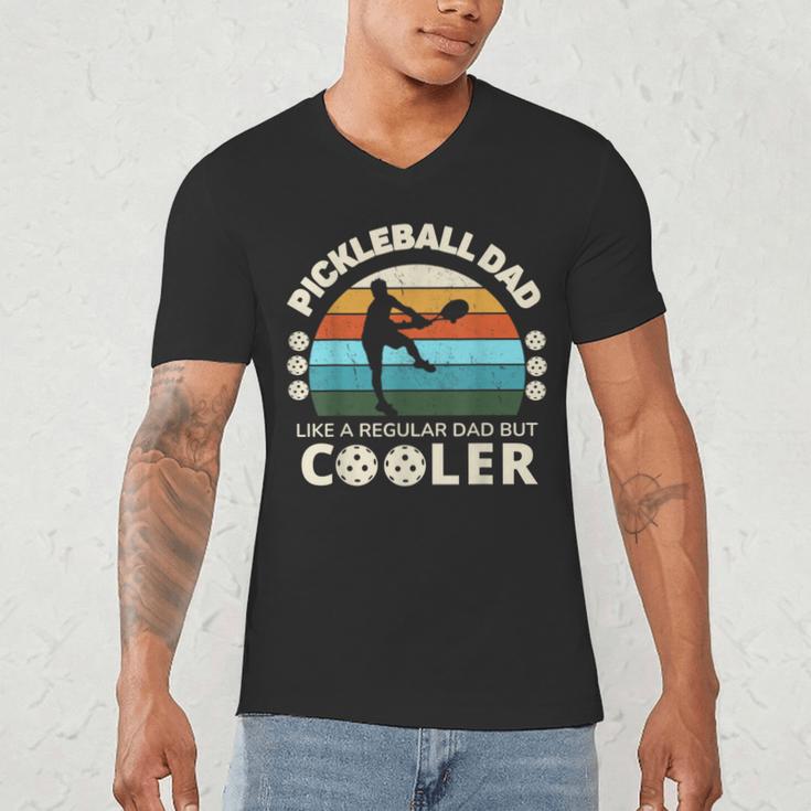 Man's Pickleball Dad Like A Regular Dad But Cooler Men's V-Neck T-Shirt