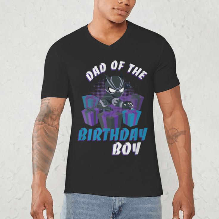 Marvel Panther Family Party Dad Of The Birthday Boy Men's V-Neck T-Shirt