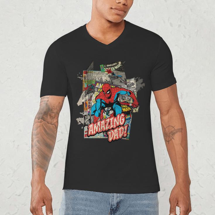 Marvel Spider-Man Amazing Dad Father's Day Men's V-Neck T-Shirt
