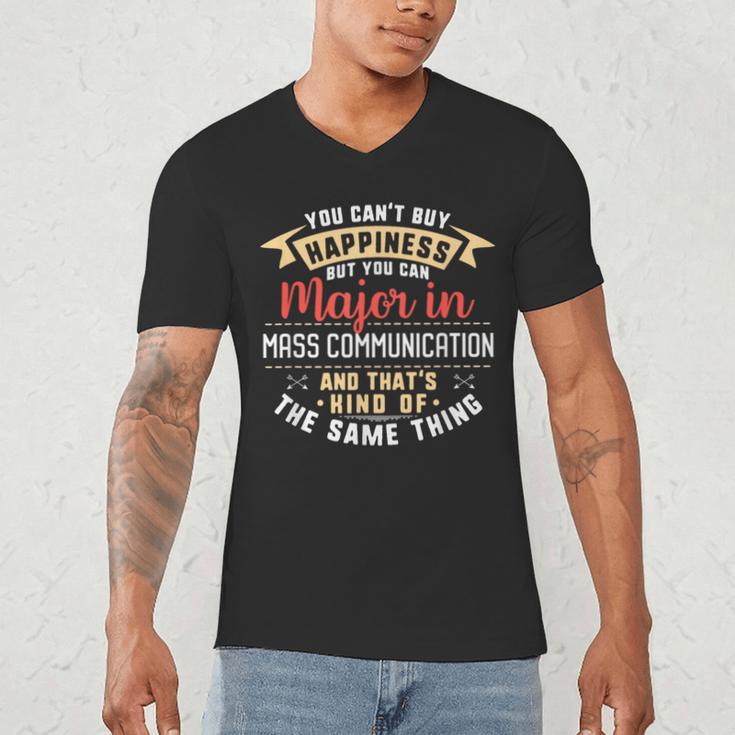 Mass Communication Major Student Shirt Graduation Men's V-Neck T-Shirt