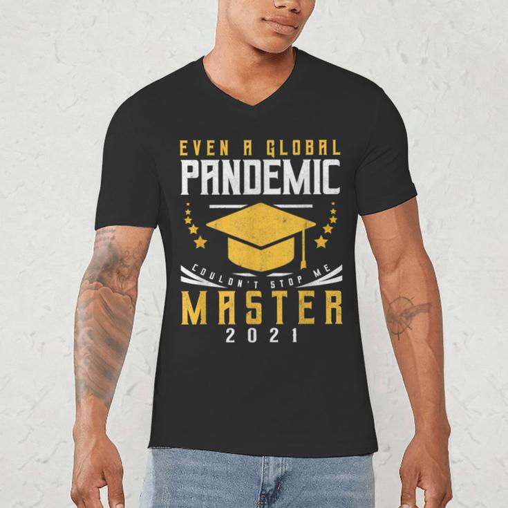 Master 2021 Graduation Graduate Masters Degree Men's V-Neck T-Shirt