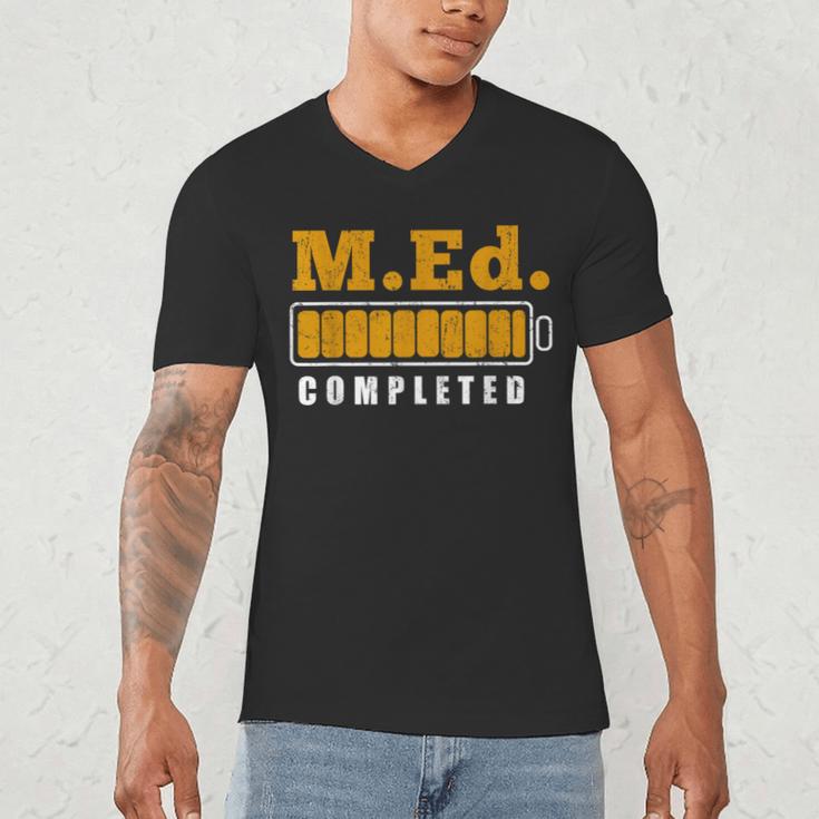 Master Graduation Completed Master Of Education Teacher Men Women Men's V-Neck T-Shirt