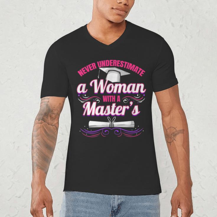 Master University Degree Master Graduation Party Girl Men's V-Neck T-Shirt