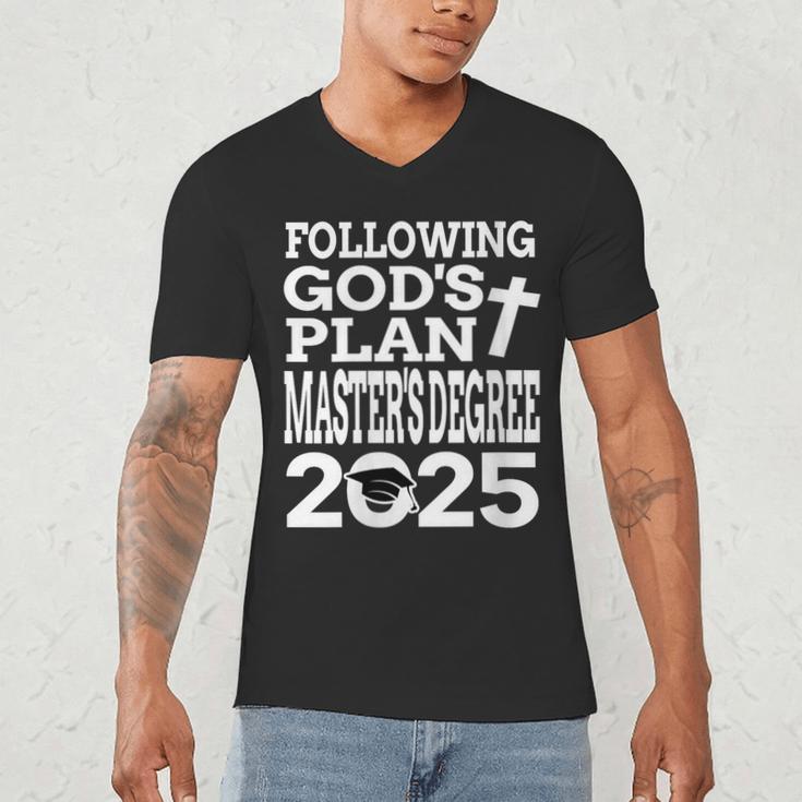 Masters Degree Graduation 2025 Christian MSW MPH MBA Men's V-Neck T-Shirt