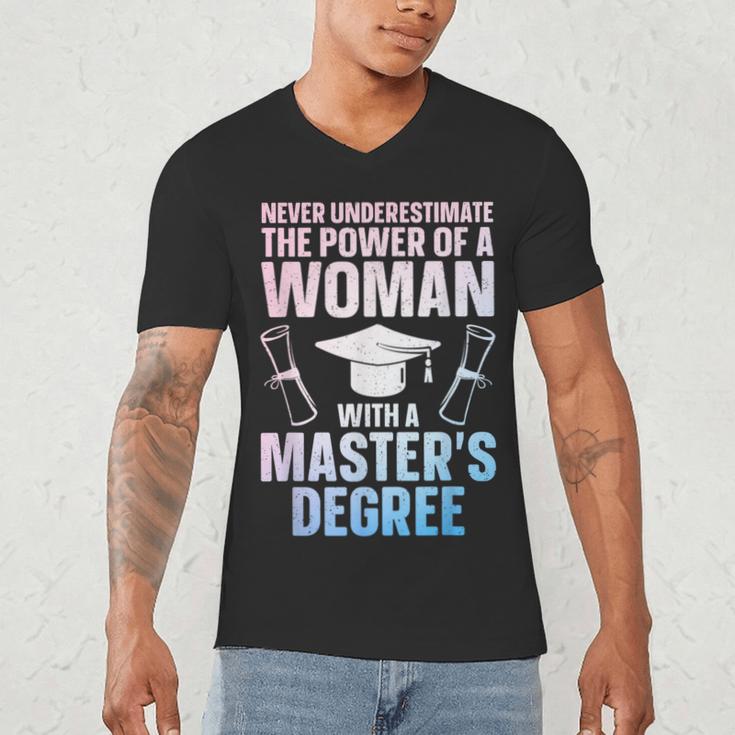 Masters Degree Graduation Art For Women Girls Masters Degree Men's V-Neck T-Shirt