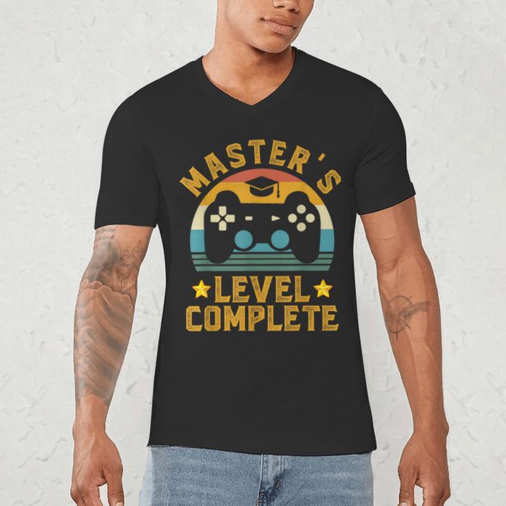 Master's Level Complete Vintage Video Gamer Graduation Men's V-Neck T-Shirt