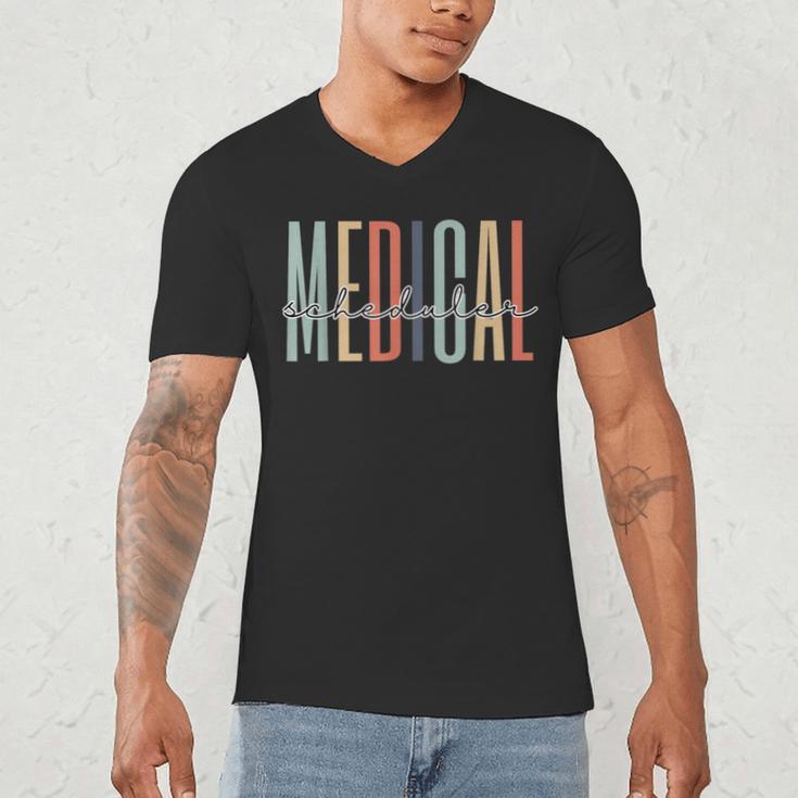 Medical Scheduler Healthcare Worker Appreciation Graduation Men's V-Neck T-Shirt