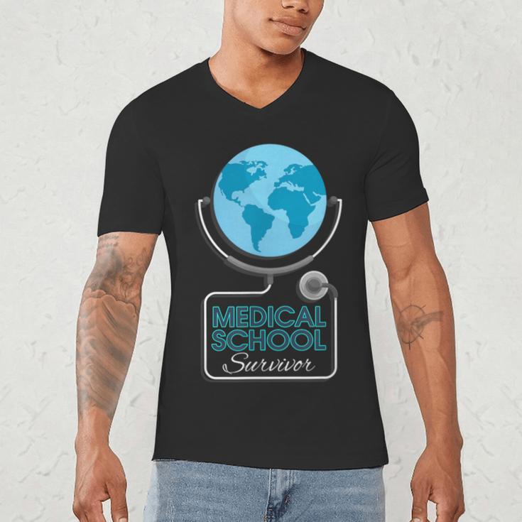 Medical School Survivor Med Graduation Men's V-Neck T-Shirt