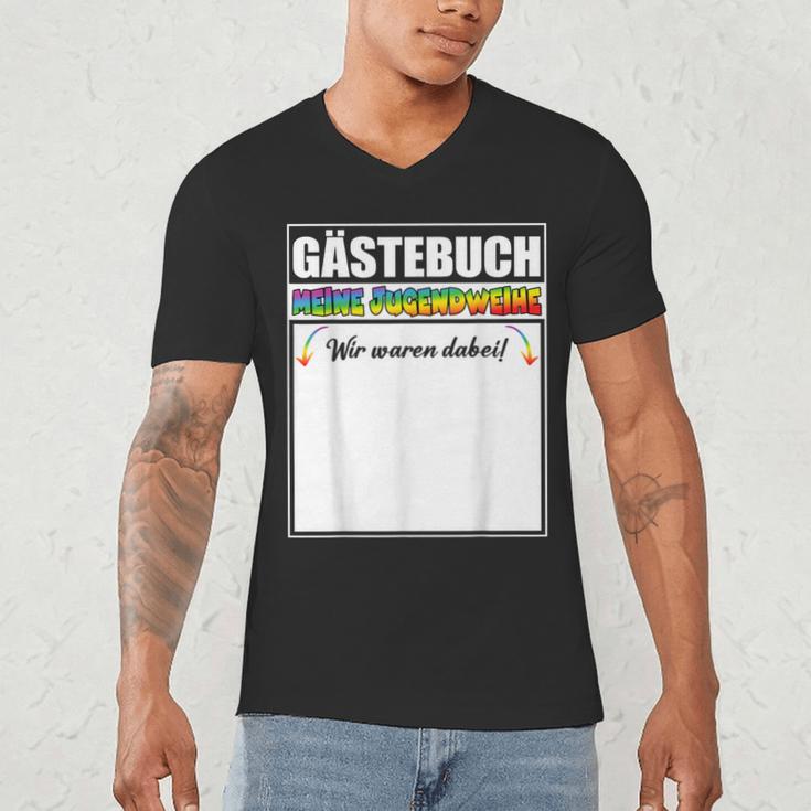 Meine Jugendweihe Guest Book Colourful Wir Waren Dabei MäDchen German Men's V-Neck T-Shirt