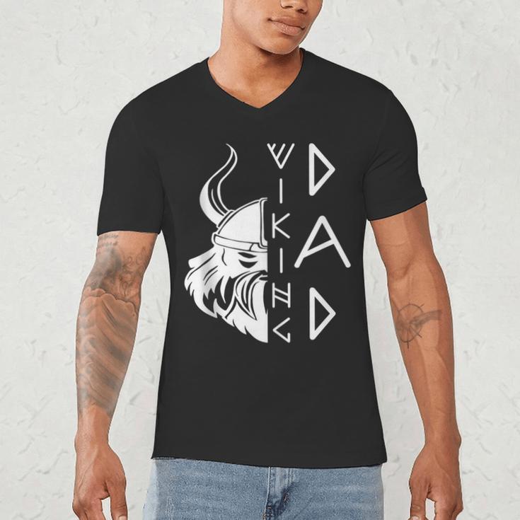Men Celtic Norse Mythology Viking Dad Men's V-Neck T-Shirt