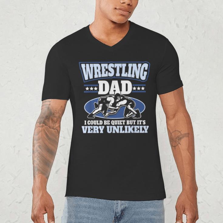 For Men Freestyle Wrestling Dad Men's V-Neck T-Shirt