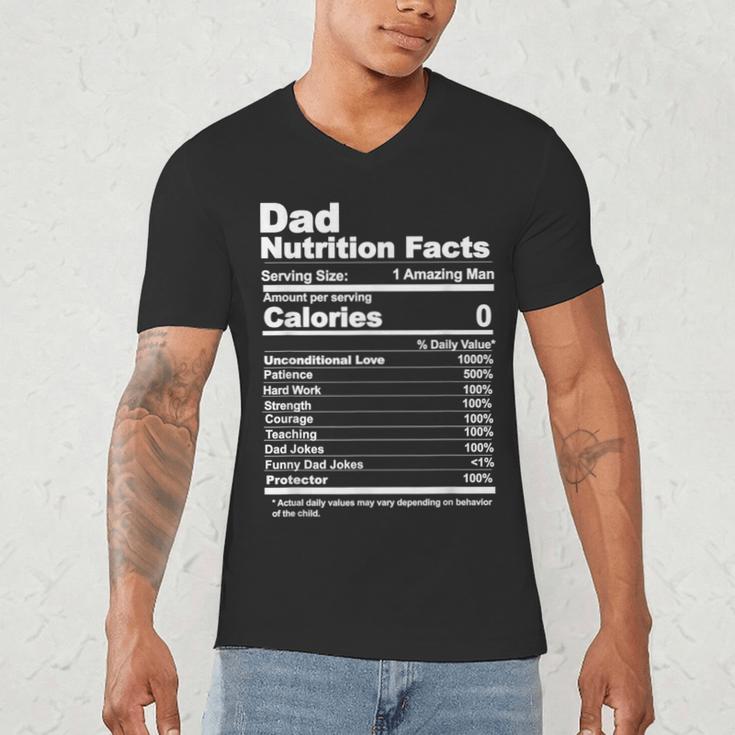 Miftees Fathers Day Tees Dad Nutrition Facts Men's V-Neck T-Shirt