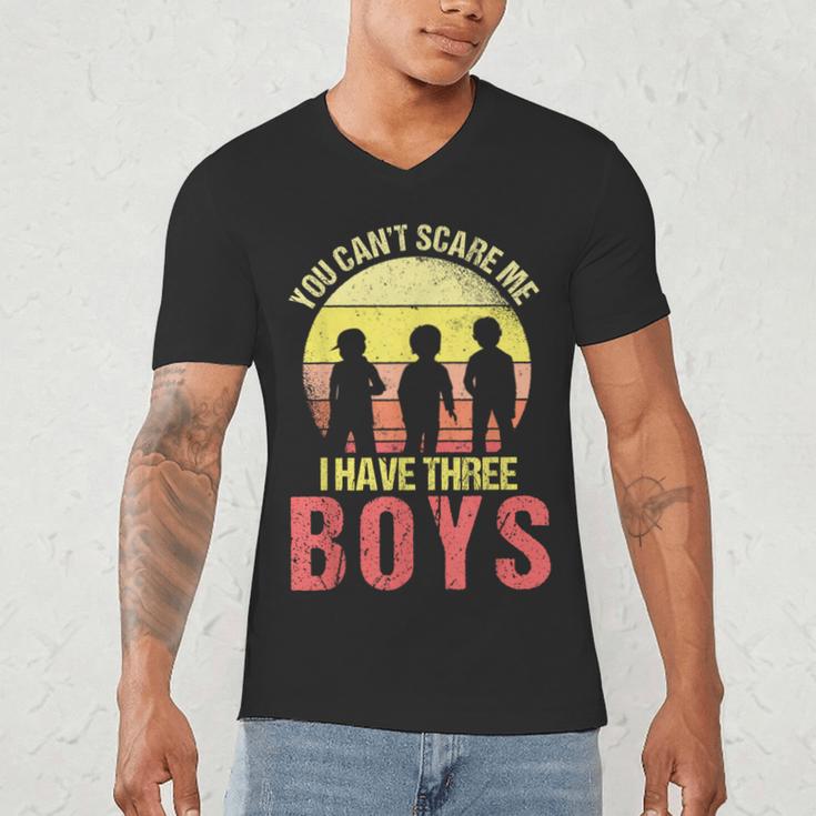Mom Of 3 Boys Dad I Have Three Boys Dad Of 3 Boys Mom Of 3 Men's V-Neck T-Shirt Mom Of 3 Boys Dad I Have Three Boys Dad Of 3 Boys Mom Of 3 Men's V-Neck T-Shirt