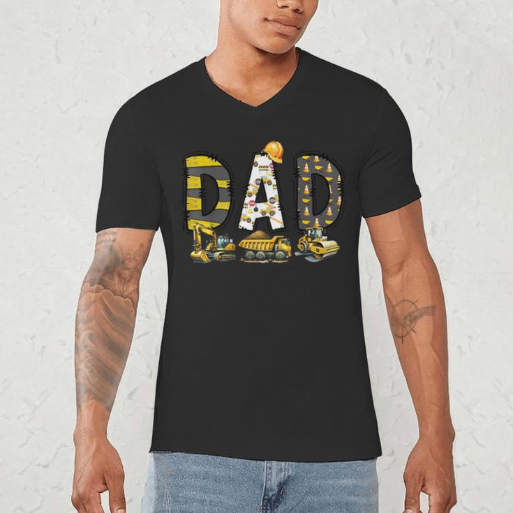 Mom And Dad Construction Birthday Boys Toddler Kids Family Men's V-Neck T-Shirt