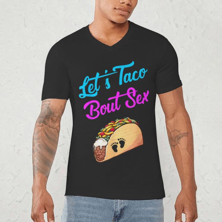 Mom Dad Let's Taco Bout Sex Gender Reveal Party Men's V-Neck T-Shirt
