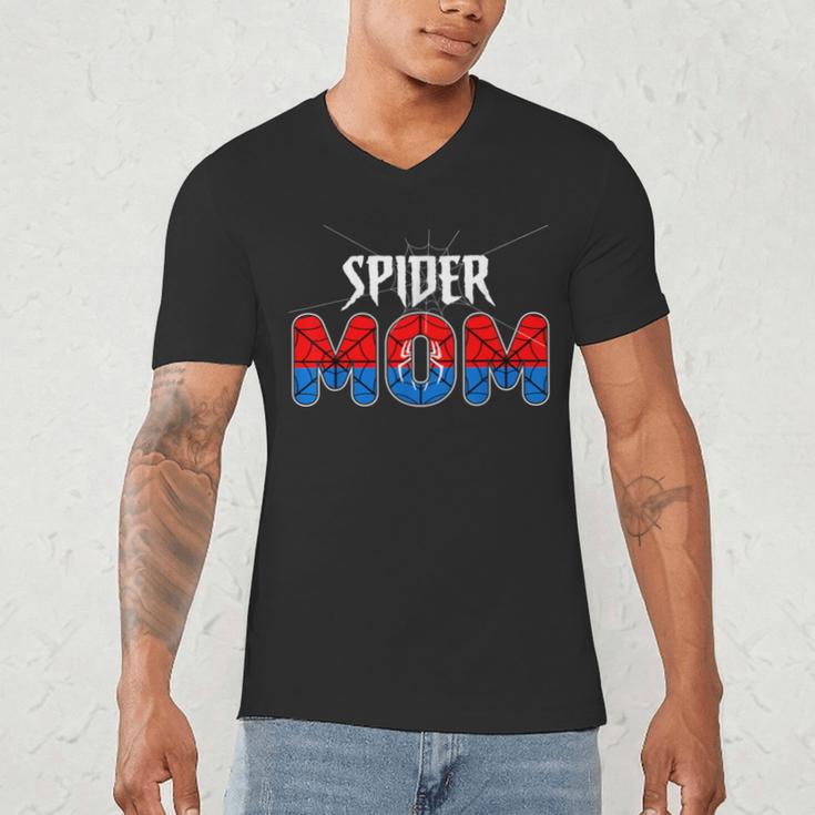 Mom And Dad Spider Family Matching Birthday Halloween Men's V-Neck T-Shirt