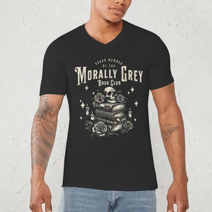 Morally Grey Book Club Reading Shirt Bookish Bookworm Men's V-Neck T-Shirt Morally Grey Book Club Reading Shirt Bookish Bookworm Men's V-Neck T-Shirt