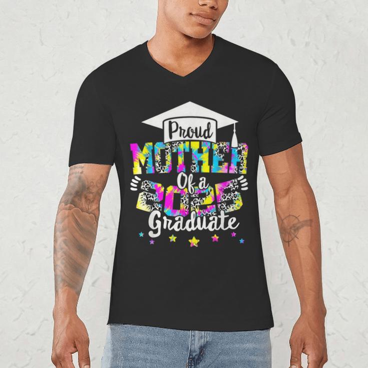 Mother Of a 2025 Graduate Tie Dye Class Senior Graduation 25 Men's V-Neck T-Shirt