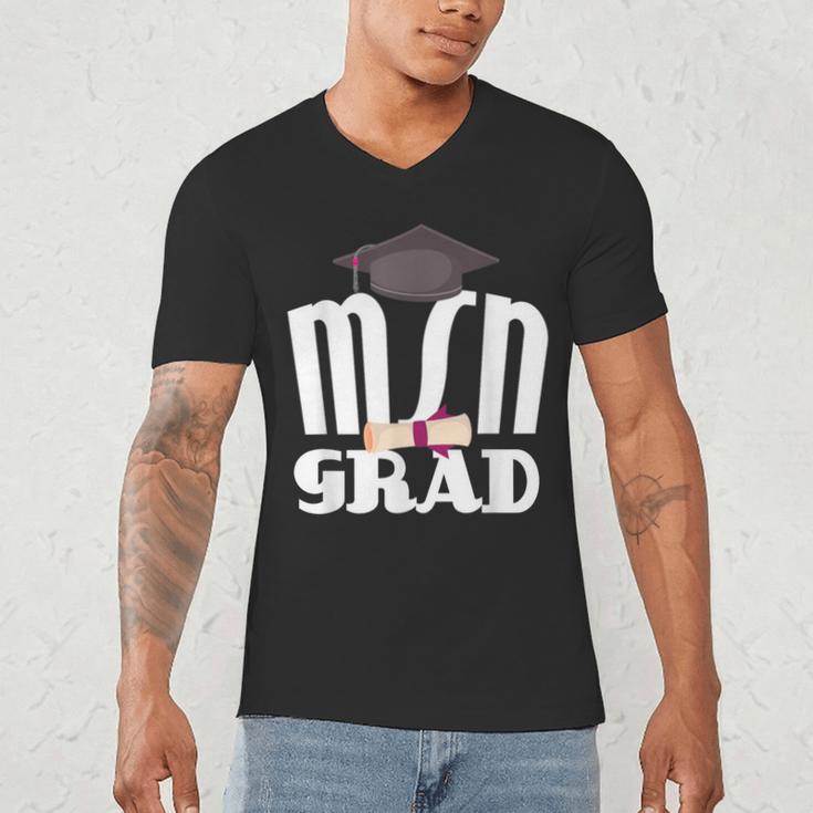 MSN Masters Graduation Men Women Son Daughter Men's V-Neck T-Shirt
