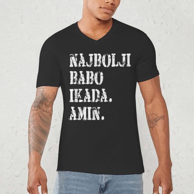 Najbolji Babo Ikad Bosnian Dad Men's V-Neck T-Shirt