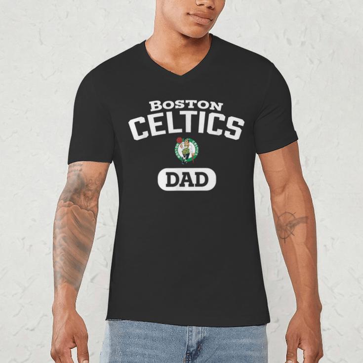 NBA Boston Celtics Dad Arched Team Logo Men's V-Neck T-Shirt