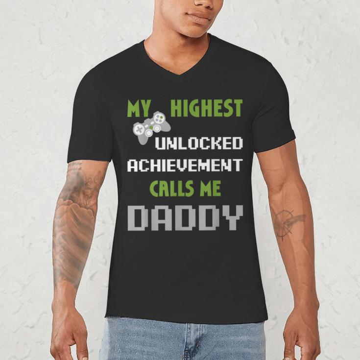 Nerdy Father Day Gamer Dad Daddy Men Love Video Gaming Men's V-Neck T-Shirt Nerdy Father Day Gamer Dad Daddy Men Love Video Gaming Men's V-Neck T-Shirt