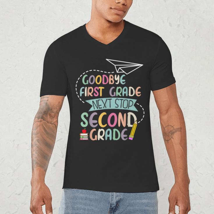 Next Stop 2nd Grade 1st First Grade Graduation Last Day Men's V-Neck T-Shirt