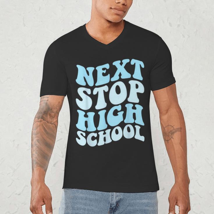 Next Stop High School Elementary School Graduation 2025 Men's V-Neck T-Shirt