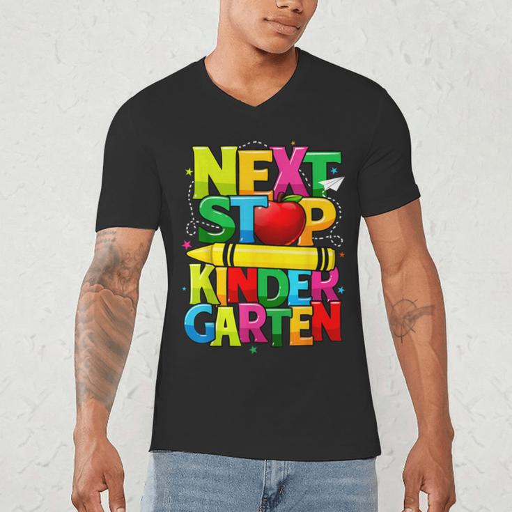 Next Stop Kindergarten Preschool Graduation 2023 Boys Girls Men's V-Neck T-Shirt