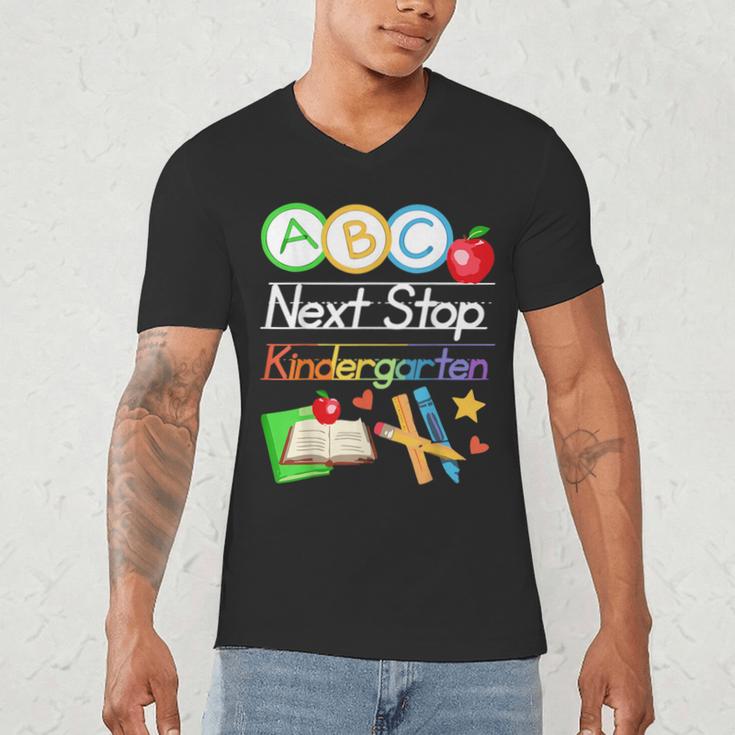 Next Stop Kindergarten Preschool Graduation 2025 Boy Girl Men's V-Neck T-Shirt