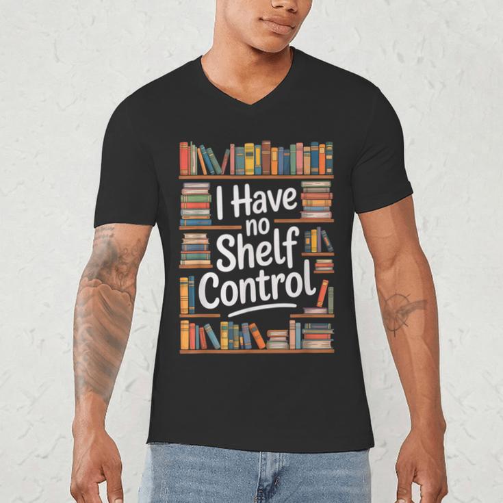 I Have No Shelf Control Book Lovers Vintage Floral Men's V-Neck T-Shirt