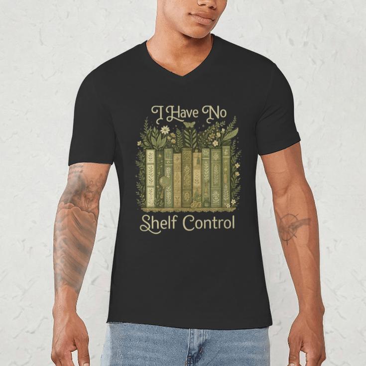 I Have No Shelf Control Vintage Botanical Books Graphic Men's V-Neck T-Shirt