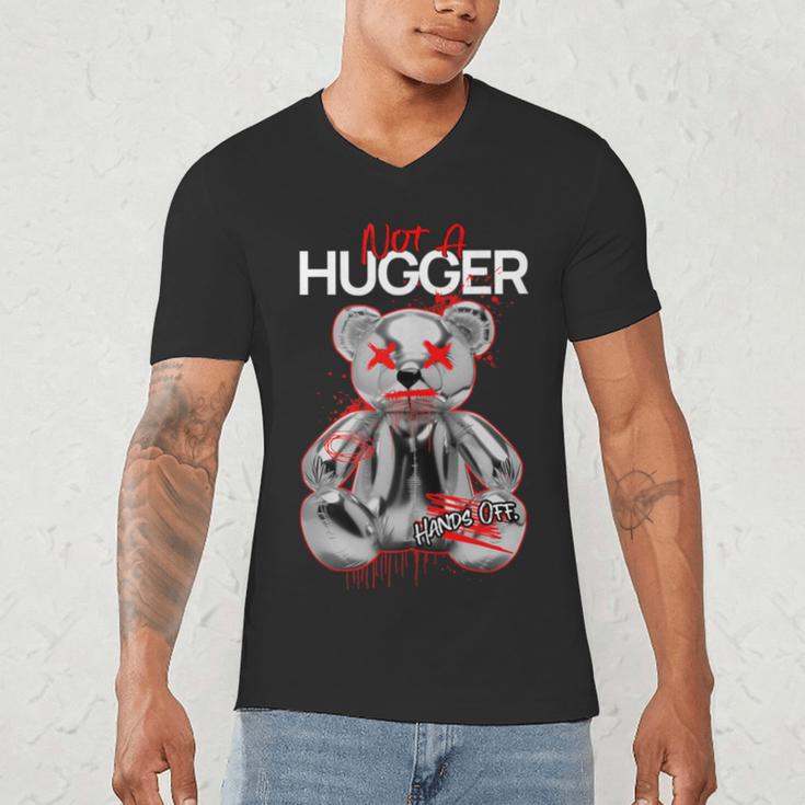 Not A Hugger Teddy Bear Antisocial Introvert Men's V-Neck T-Shirt
