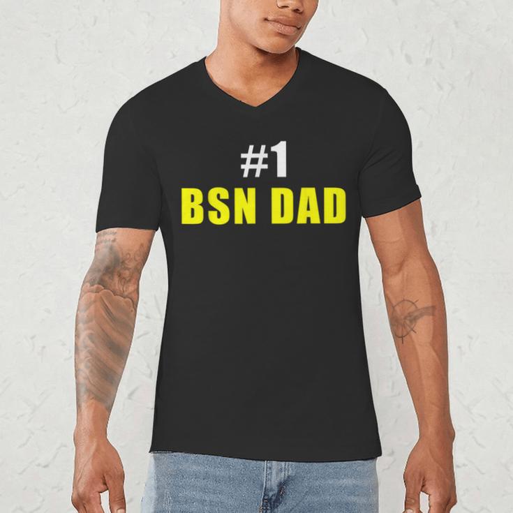 Nurse BSN Student Graduate Dad Nursing Graduation Men's V-Neck T-Shirt
