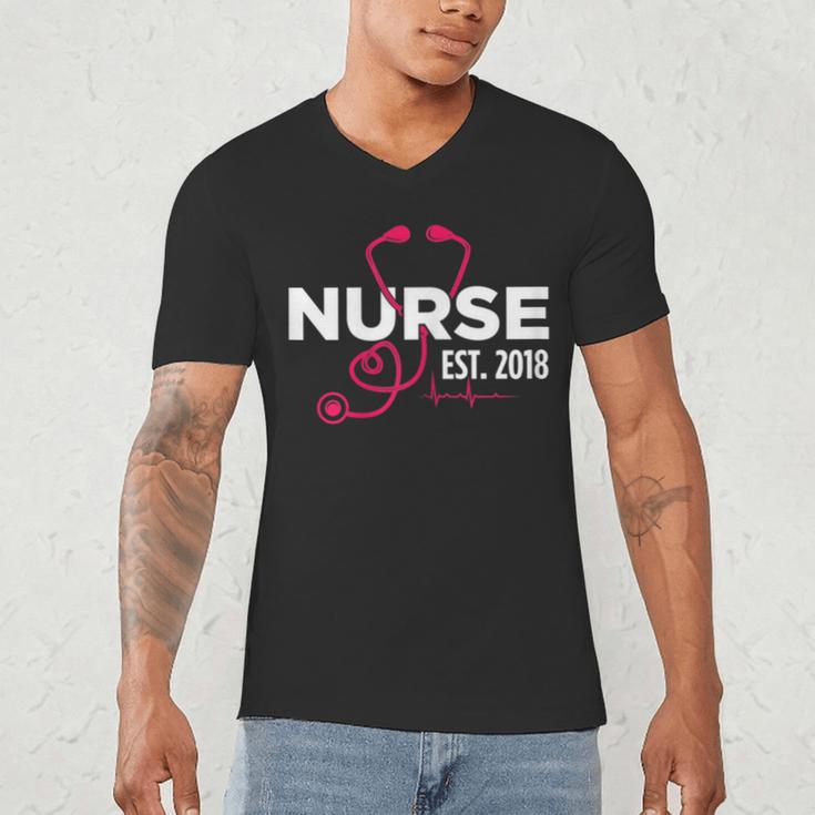 Nurse Graduate Graduation 2018 Nursing School Shirt Men's V-Neck T-Shirt