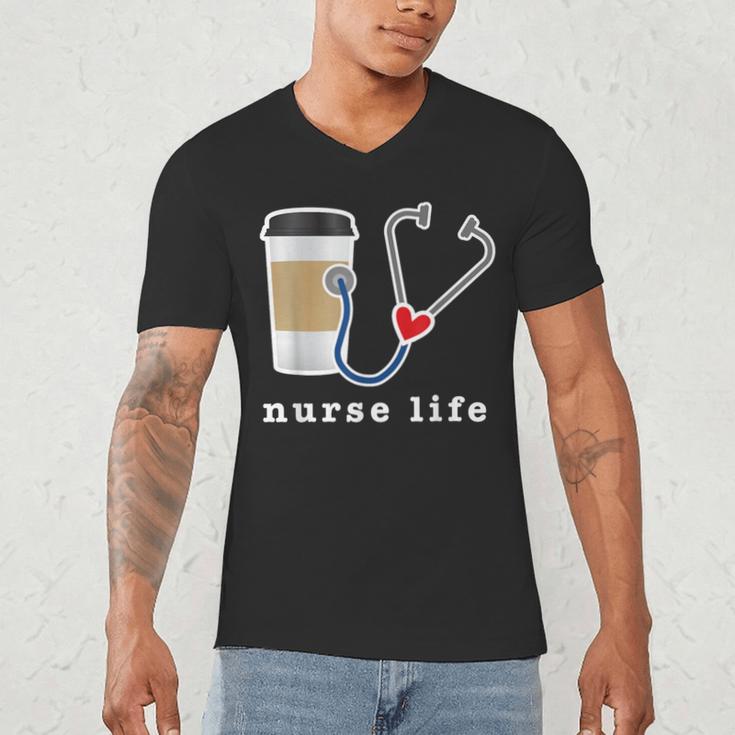Nurse Life Graphic Nursing School Graduation Men's V-Neck T-Shirt