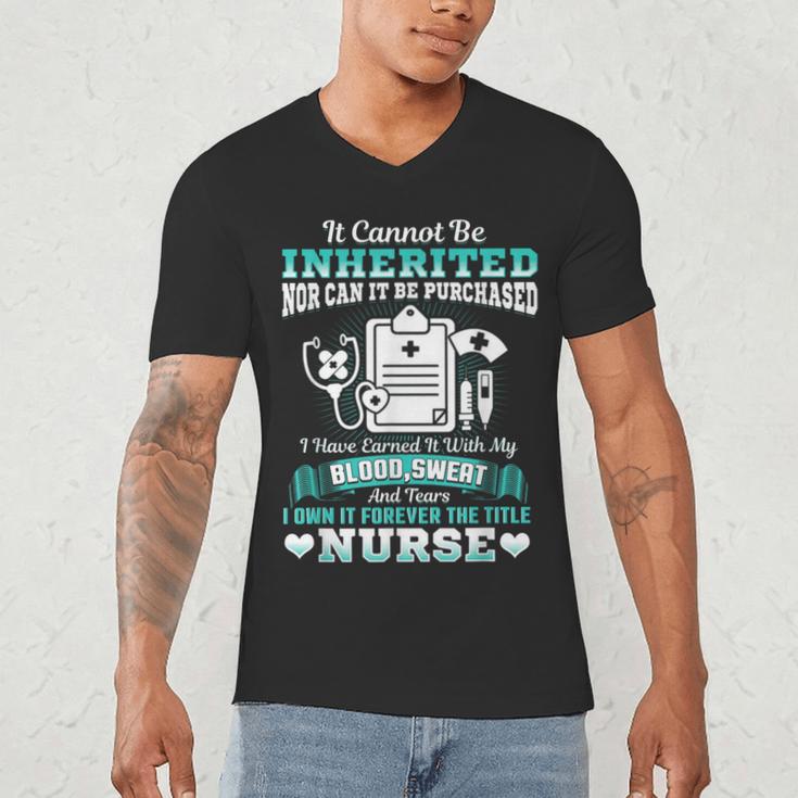 Nursing School Graduation Inherited RN LPN Nurse Grad 2021 Men's V-Neck T-Shirt