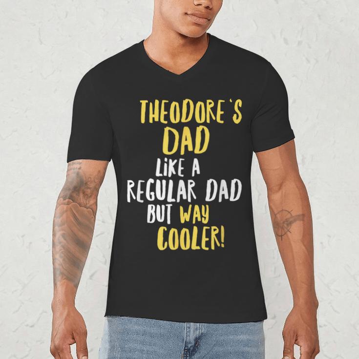 Theodore's Dad Text Men Boys Men's V-Neck T-Shirt