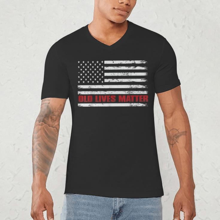 Old Lives Matter Tshirt 60th Birthday For Men 50th Dad Men's V-Neck T-Shirt