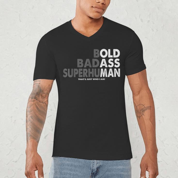 Old Man Saying Gag Dad Husband Birthday Fathers Day Men's V-Neck T-Shirt