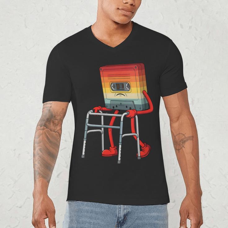Old Vintage Cassette Tape 70s 80s 80s Outfit Nostalgia Men's V-Neck T-Shirt Old Vintage Cassette Tape 70s 80s 80s Outfit Nostalgia Men's V-Neck T-Shirt