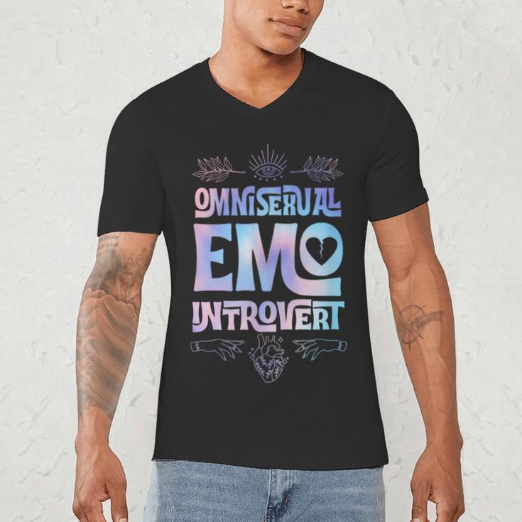 Omnisexual Emo Introvert Pride Trendy Mystic Teen Goth Style Men's V-Neck T-Shirt