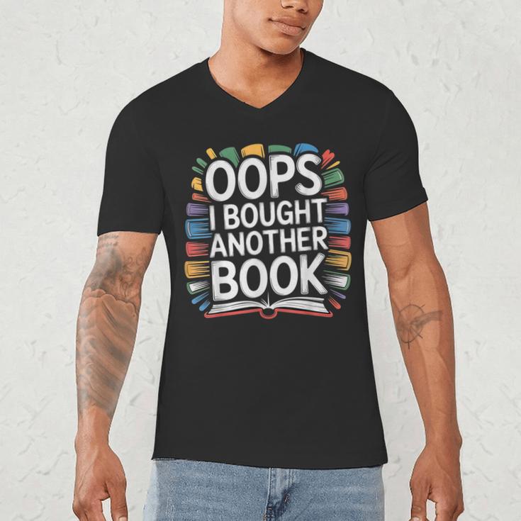 Oops I Bought Another Book Library Reader Bibliophile Men's V-Neck T-Shirt