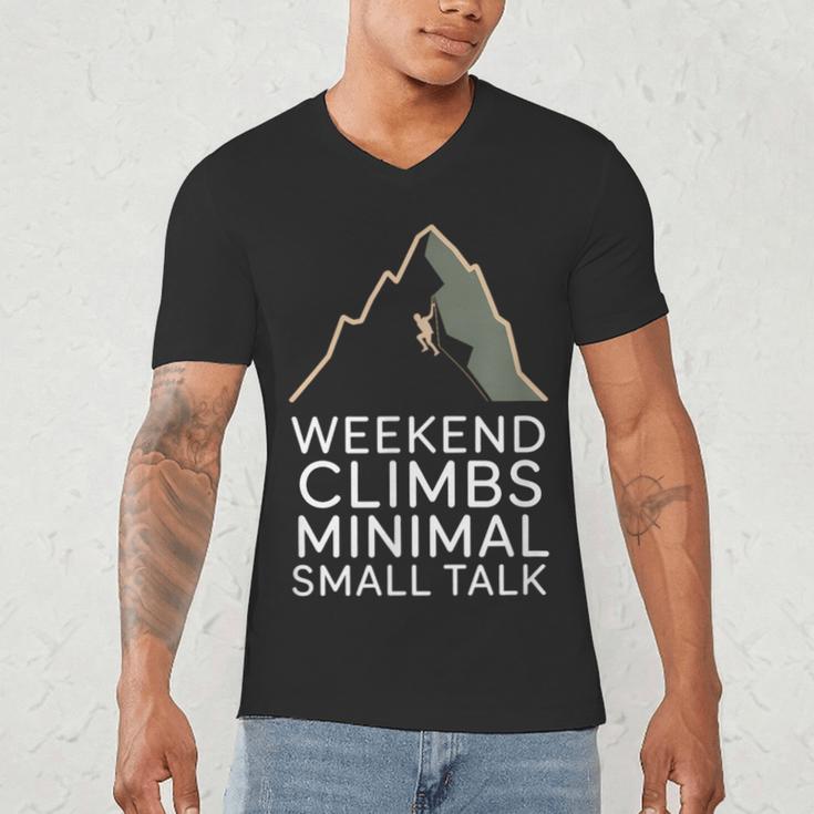 Outdoor Introvert Vibes Weekend Climber Men's V-Neck T-Shirt Outdoor Introvert Vibes Weekend Climber Men's V-Neck T-Shirt