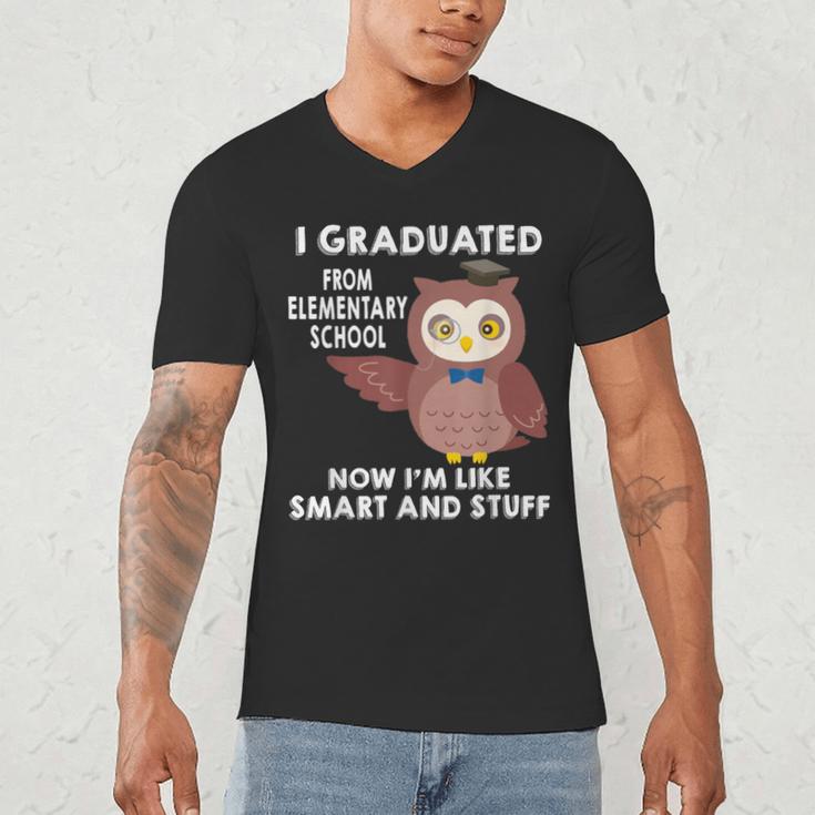 Owl Elementary Graduation Shirt-6th Grade Graduation Men's V-Neck T-Shirt